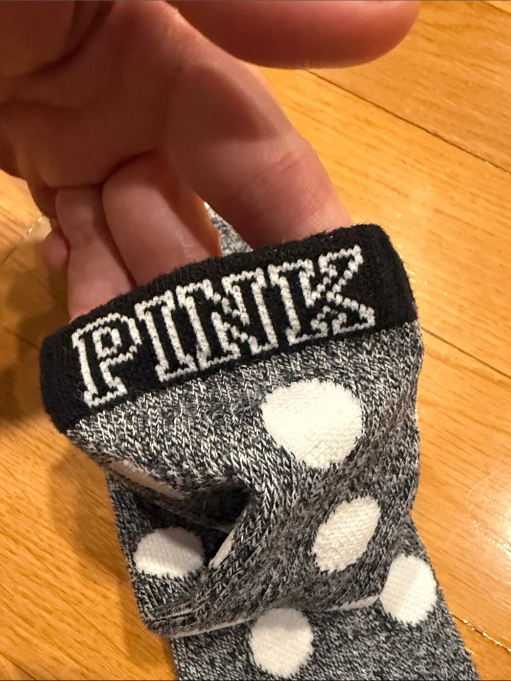 Pink polka dot socks size 6-10